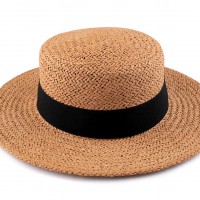 Dámsky letný klobúk hnedá prírodná